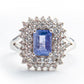 Stříbrný Prsten s AAA Tanzanitem