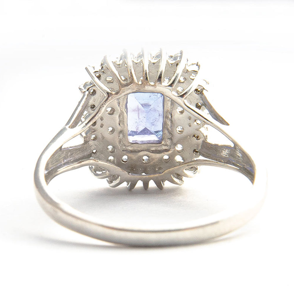 Stříbrný Prsten s AAA Tanzanitem 4 