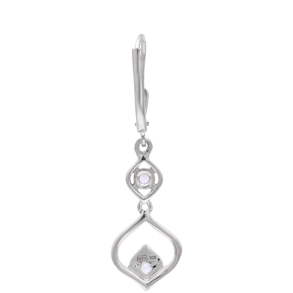 Stříbro 925/1000 - Náušnice s AAA Tanzanitem - Karátové číslo: 0.43. přibližná hmotnost: 2.91 gramů