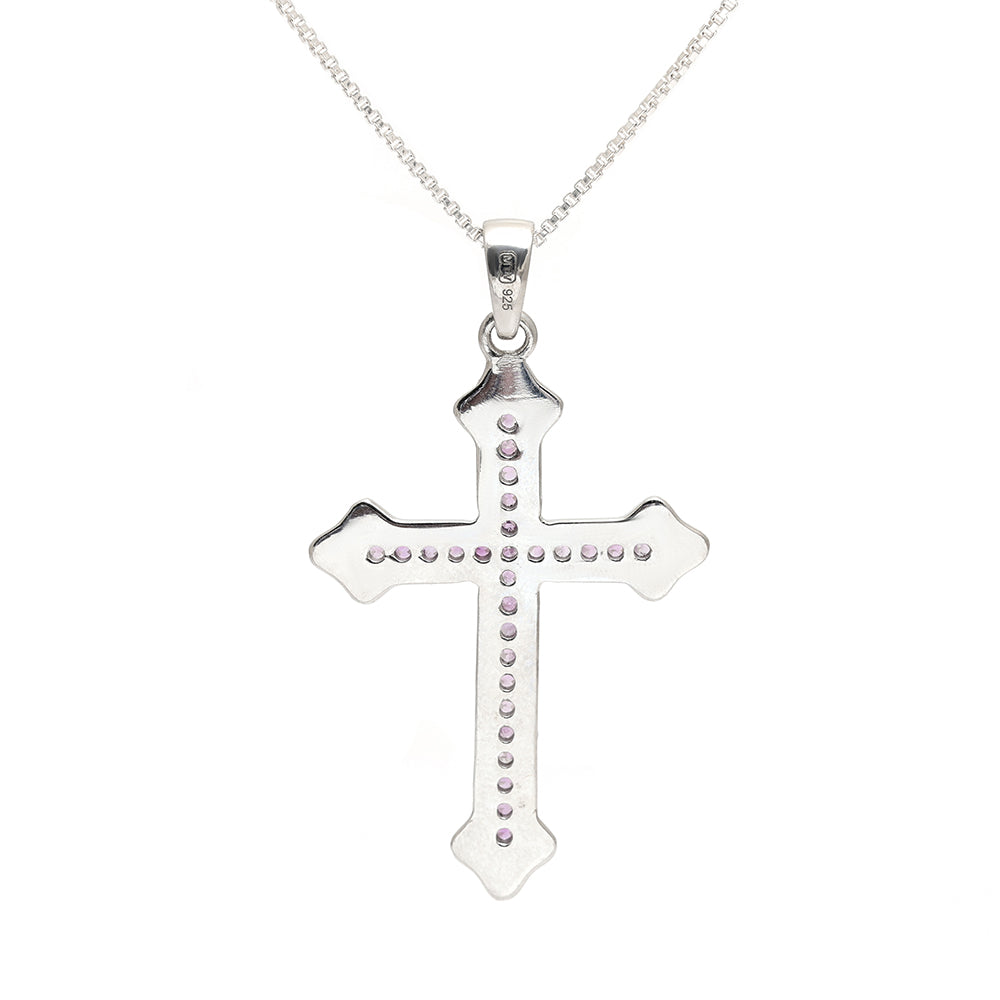 Stříbro 925/1000 - Přívěsek s Brazilským Ametystem - Karátové číslo: 0.42. přibližná hmotnost: 2.6 gramů 4 