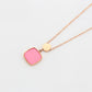 Pozlacený Slitinový Náhrdelník s Růžovým Emporia® Křišťálem