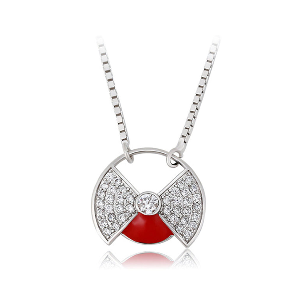 Pozlacený Slitinový Náhrdelník s Červeným Emporia® Křišťálem 1 