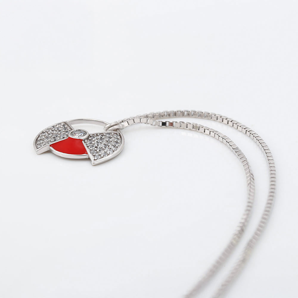 Pozlacený Slitinový Náhrdelník s Červeným Emporia® Křišťálem 5 