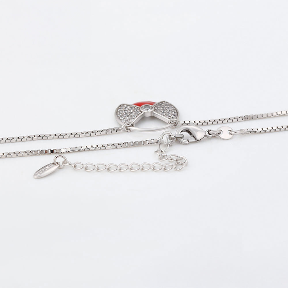 Pozlacený Slitinový Náhrdelník s Červeným Emporia® Křišťálem