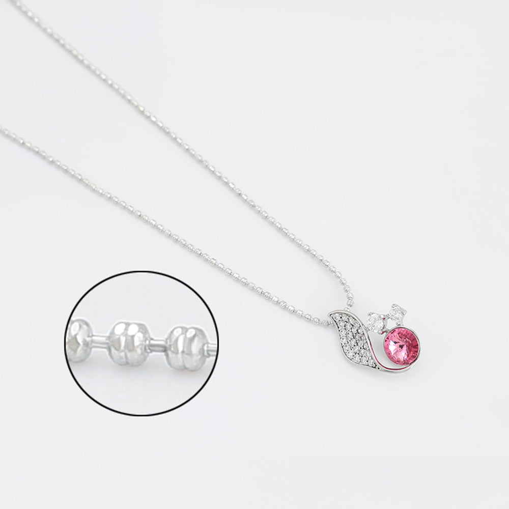 Pozlacený Slitinový Náhrdelník s Růžovým Emporia® Křišťálem