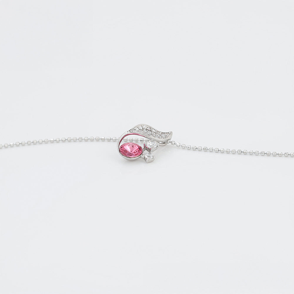 Pozlacený Slitinový Náhrdelník s Růžovým Emporia® Křišťálem 5 