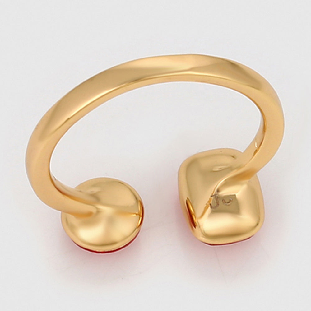 Pozlacený Slitinový Prsten s Červeným Emporia® Křišťálem