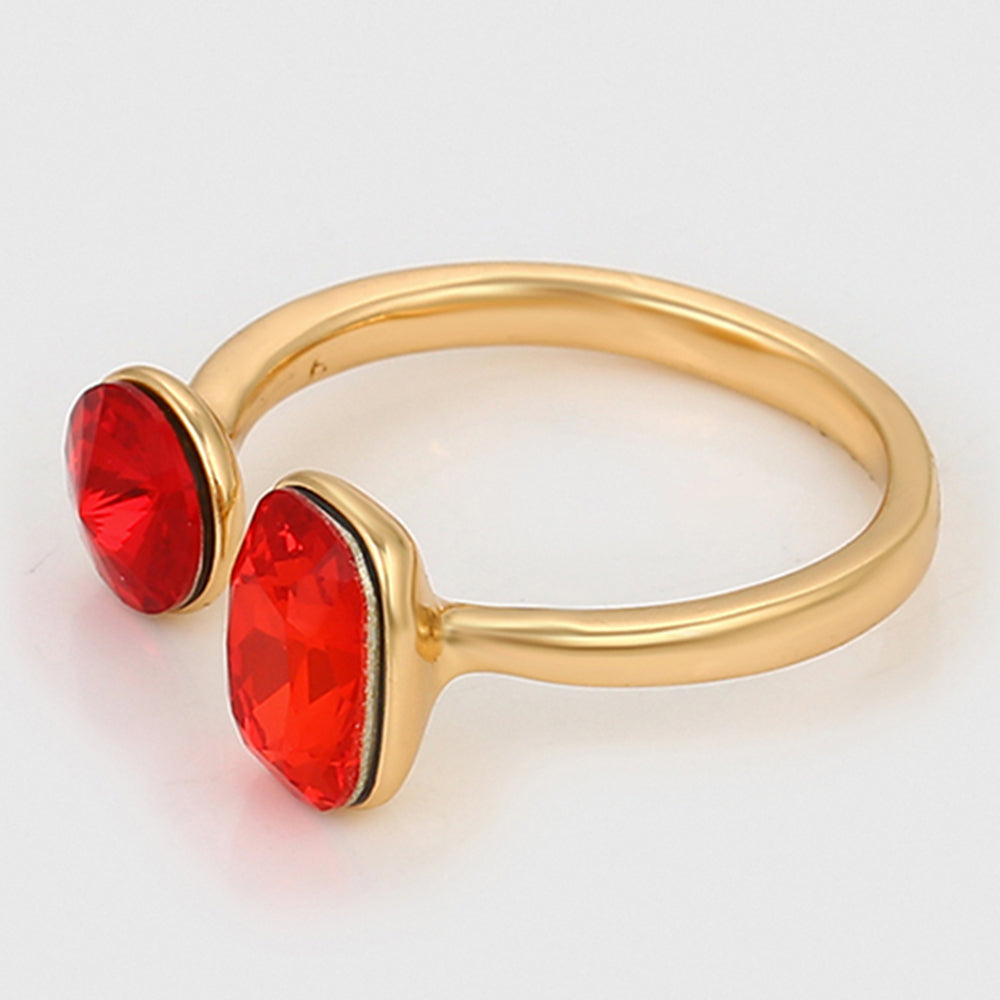 Pozlacený Slitinový Prsten s Červeným Emporia® Křišťálem 7 