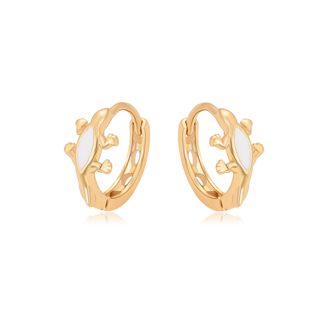 Pozlacené Slitinové Náušnice s Bílým Emporia® Křišťálem 1 