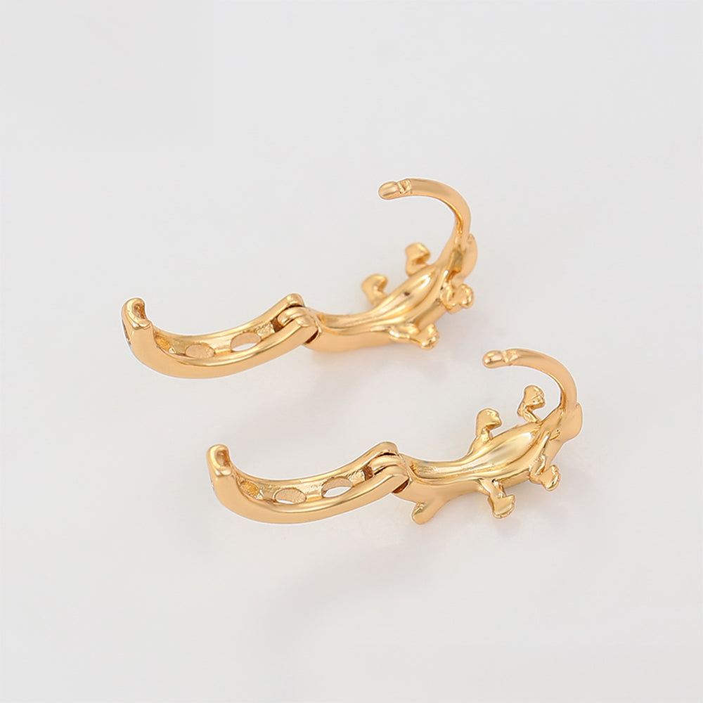 Pozlacené Slitinové Náušnice s Bílým Emporia® Křišťálem 5 