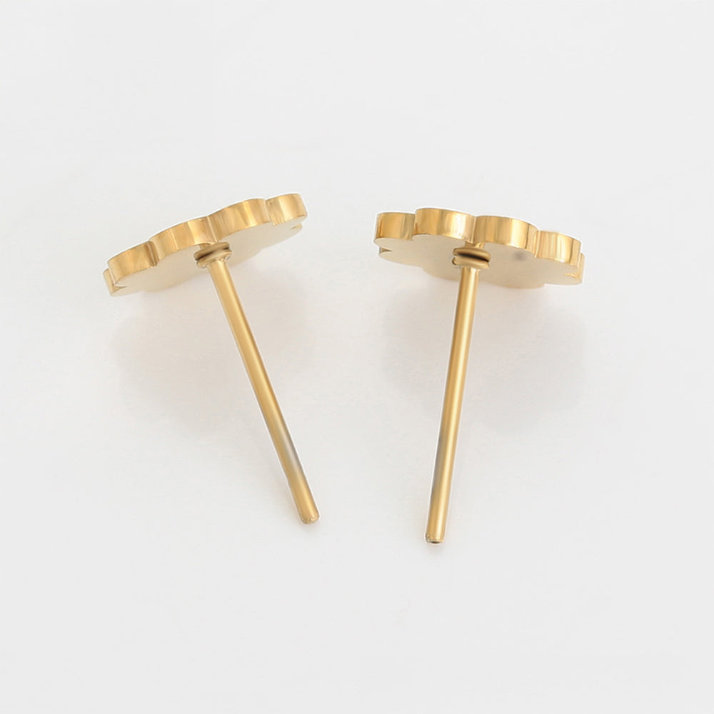 Pozlacené Slitinové Náušnice se Smaltem