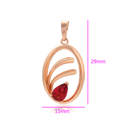 Pozlacený Slitinový Přívěsek s Červeným Emporia® Křišťálem