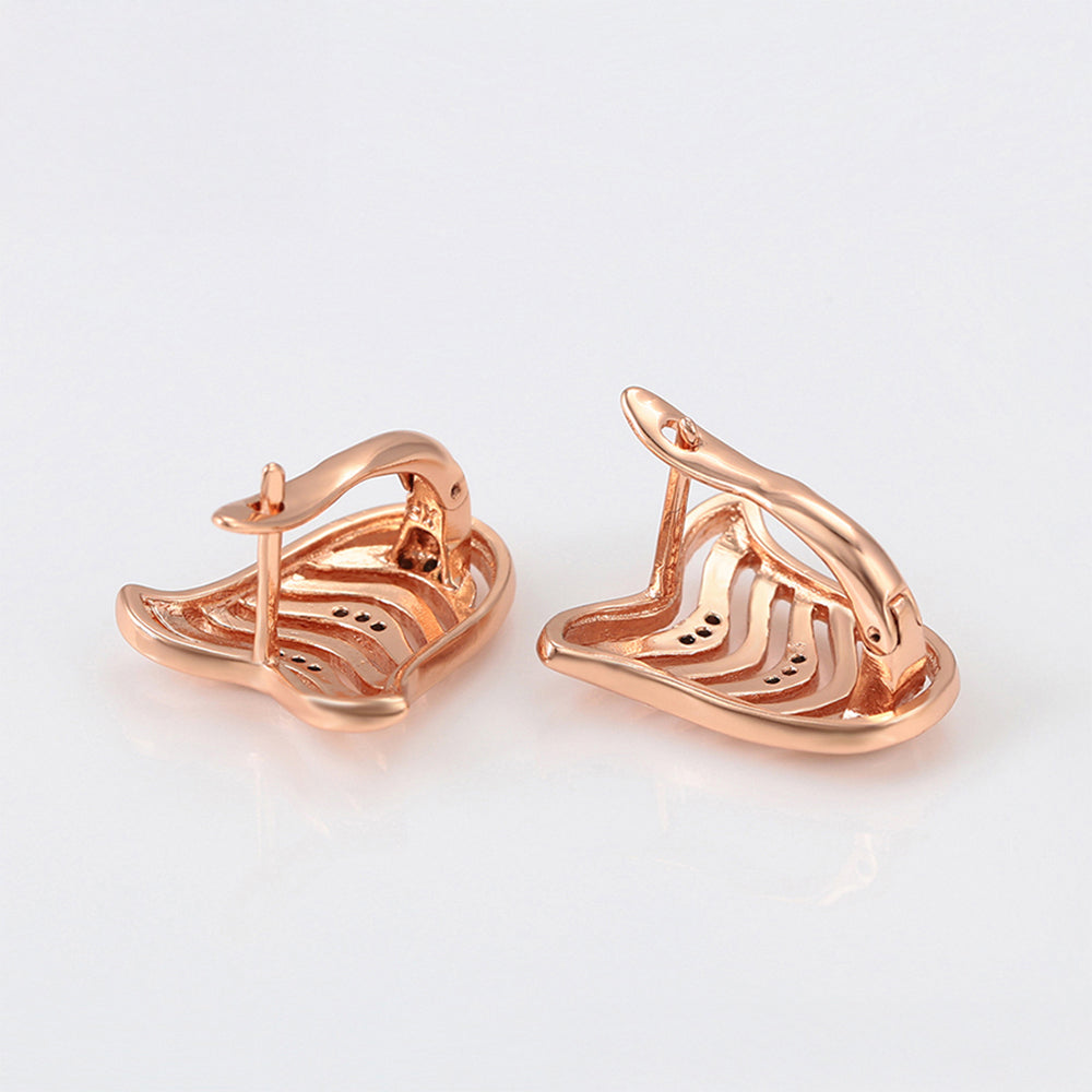 Pozlacené Slitinové Náušnice s Bílým Emporia® Křišťálem 3 