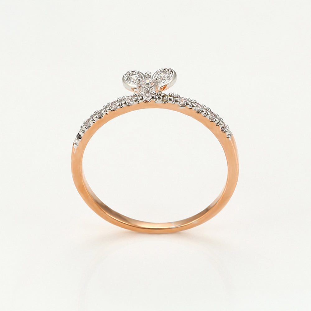 Pozlacený Slitinový Prsten s Bílým Emporia® Křišťálem