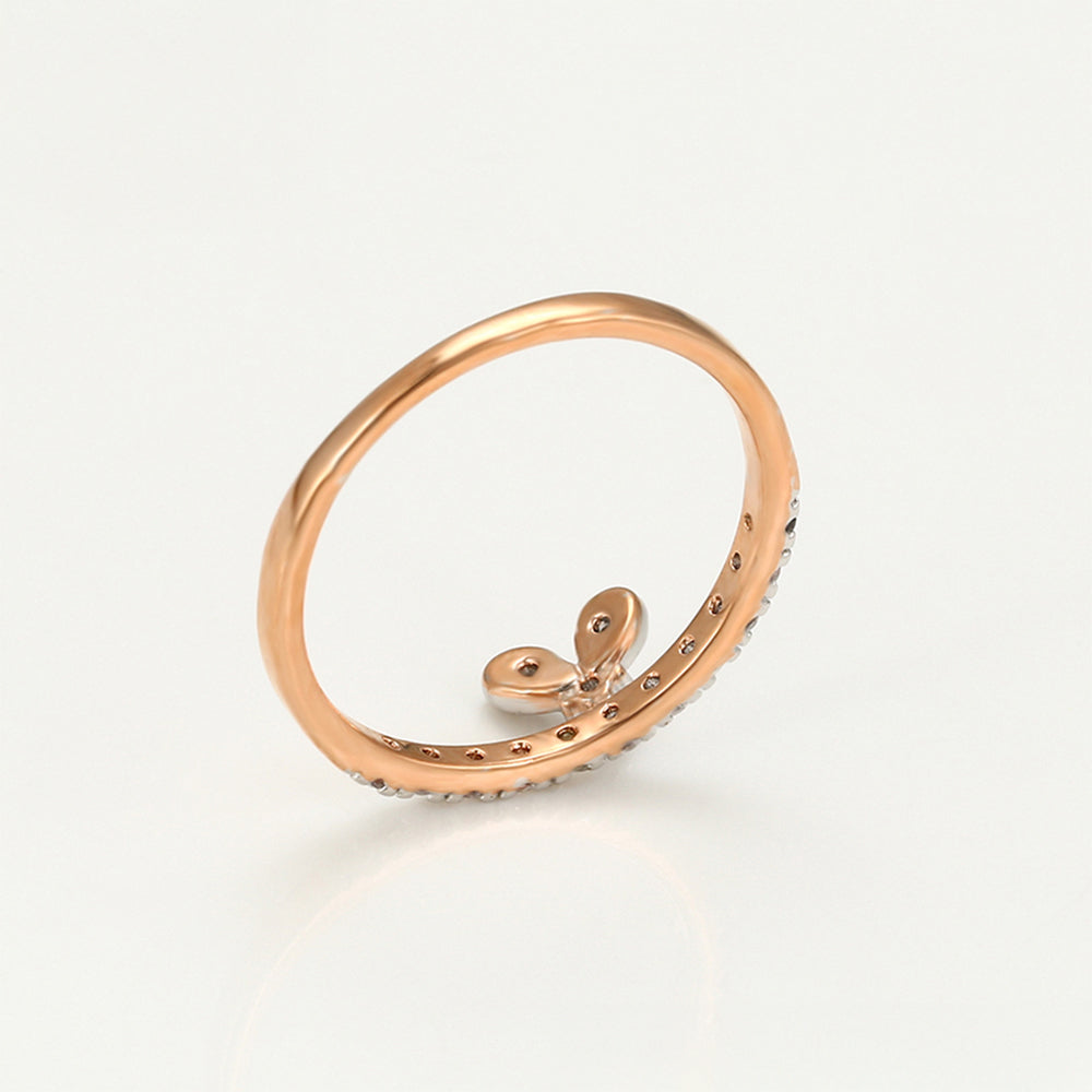 Pozlacený Slitinový Prsten s Bílým Emporia® Křišťálem