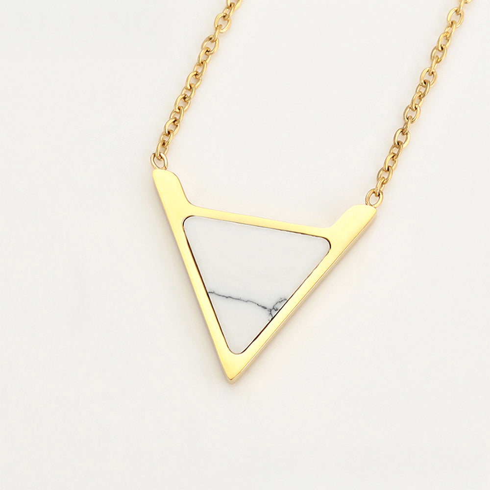 Pozlacená Slitinová Sada s Bílým Emporia® Křišťálem ( Náhrdelník+Náušnice ) 4 