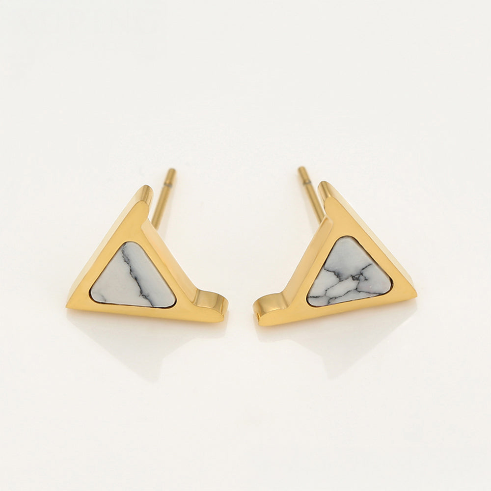 Pozlacená Slitinová Sada s Bílým Emporia® Křišťálem ( Náhrdelník+Náušnice ) 6 