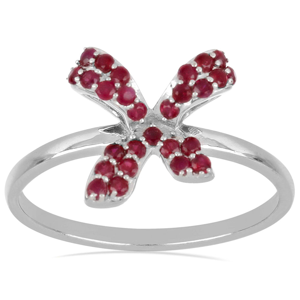 Stříbrný Prsten s Madagaskarským Rubínem 2 