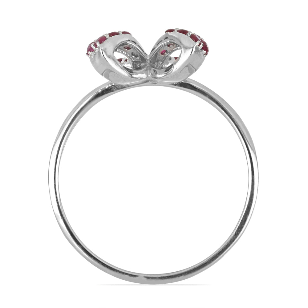 Stříbrný Prsten s Madagaskarským Rubínem 3 