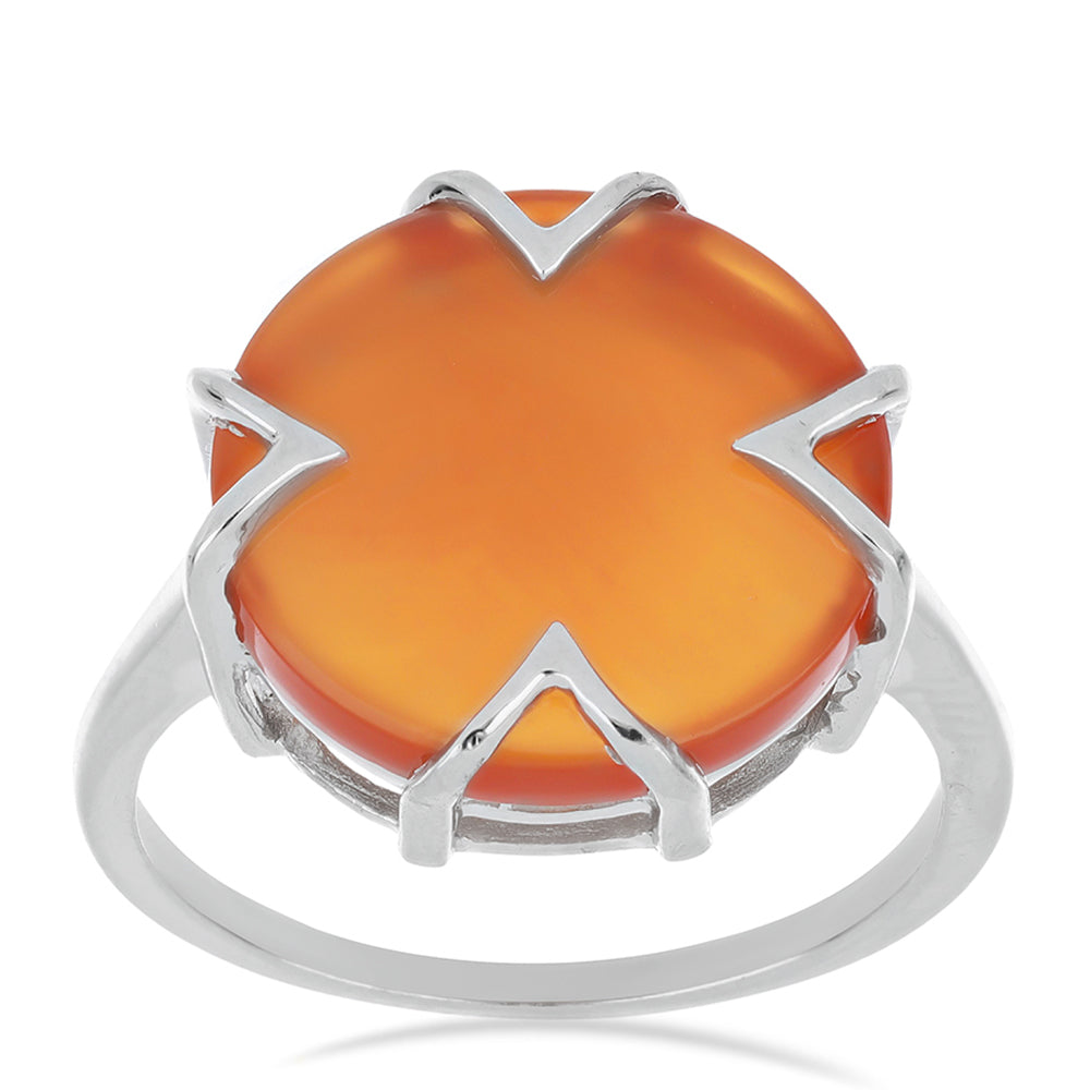 Stříbrný Prsten s Karneolem z Tagebau 3 