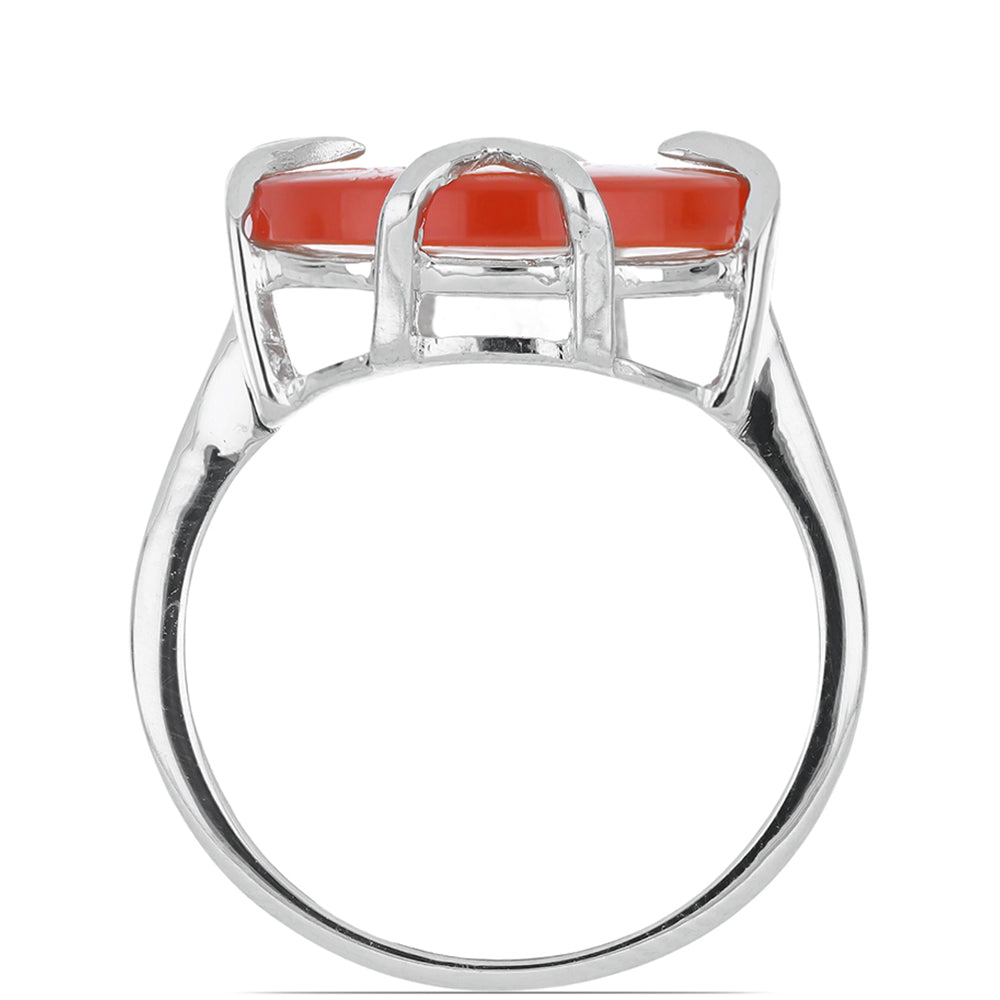 Stříbrný Prsten s Karneolem z Tagebau 4 