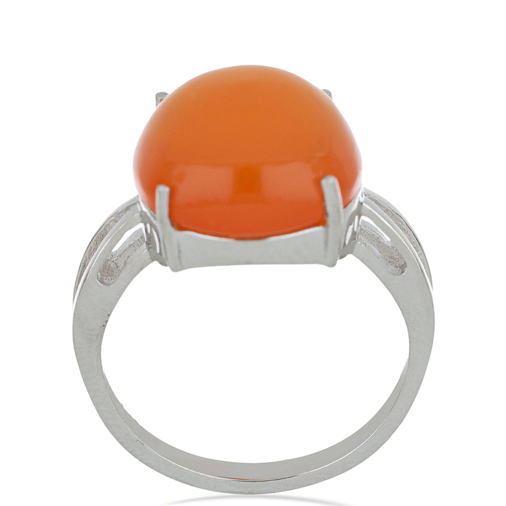 Stříbrný Prsten s Karneolem z Tagebau 2 