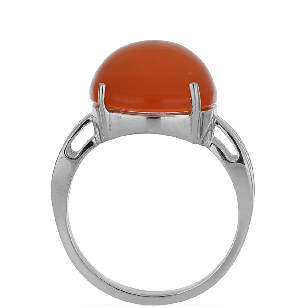 Stříbrný Prsten s Karneolem z Tagebau 3 