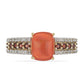 Pozlacený Stříbrný Prsten s Oranžovým Opálem z Lega Dembi a Bartonským Granátem