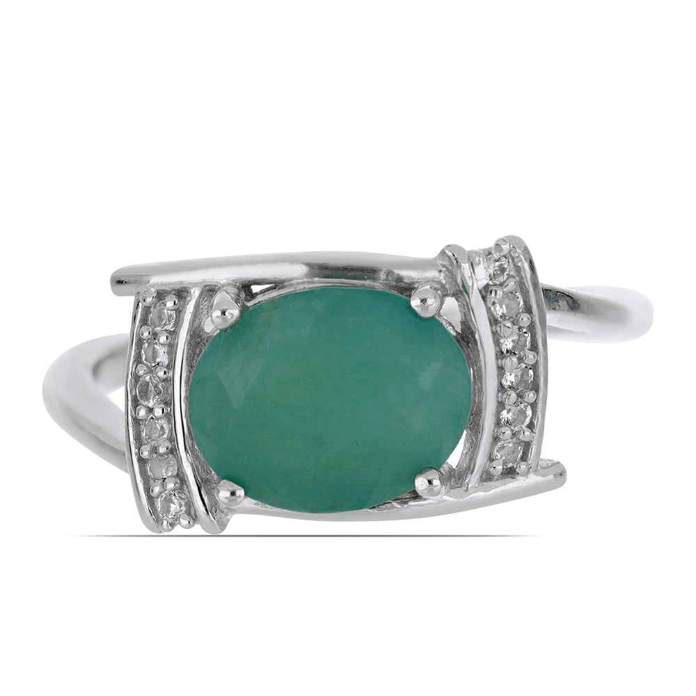 Stříbrný Prsten s Anoským Grandidieritem a Bílým Topazem 1 