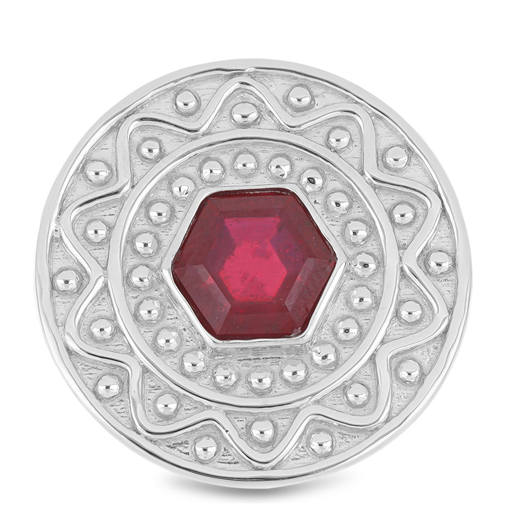 Stříbrný Prsten s Madagaskarským Rubínem