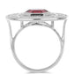 Stříbrný Prsten s Madagaskarským Rubínem