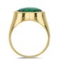 Pozlacený Stříbrný Prsten s Malachitem