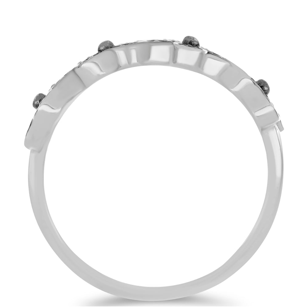 Stříbro 925/1000 - Prsten s Červeným Diamantem - Karátové číslo: 0.16. přibližná hmotnost: 2.83 gramů 2 