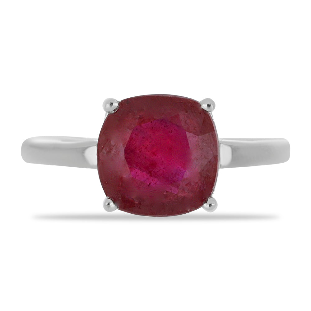 Stříbro 925/1000 - Prsten s Madagaskarským Rubínem - Karátové číslo: 4. přibližná hmotnost: 2.89 gramů 1 