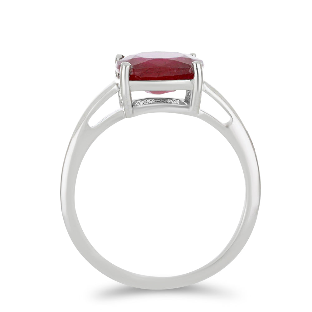Stříbro 925/1000 - Prsten s Madagaskarským Rubínem - Karátové číslo: 4. přibližná hmotnost: 2.89 gramů 2 