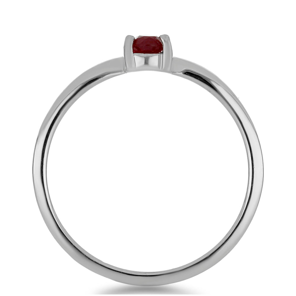 Stříbro 925/1000 - Prsten s Madagaskarským Rubínem - Karátové číslo: 0.32. přibližná hmotnost: 1.88 gramů 2 