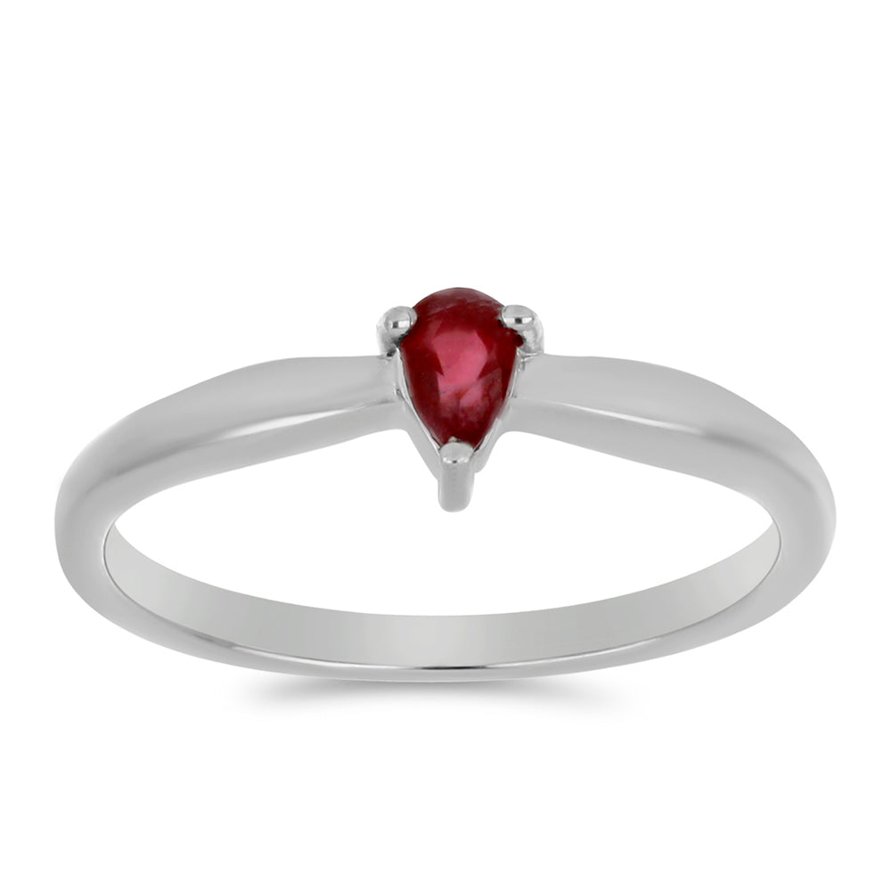 Stříbro 925/1000 - Prsten s Madagaskarským Rubínem - Karátové číslo: 0.32. přibližná hmotnost: 1.88 gramů 3 