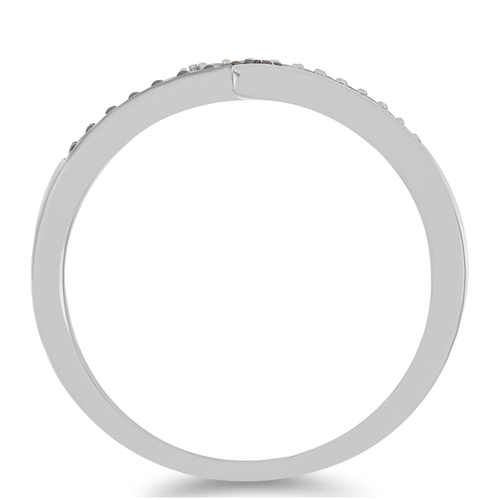 Stříbro 925/1000 - Prsten se Zeleným Diamantem a Bílým Diamantem - Karátové číslo: 0.2. přibližná hmotnost: 2.62 gramů 2 