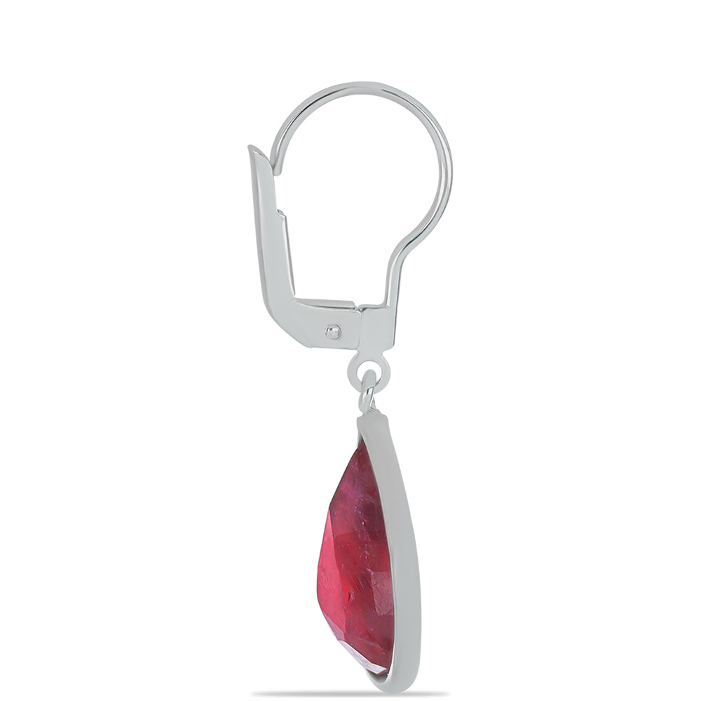 Stříbro 925/1000 - Náušnice s Madagaskarským Rubínem - Karátové číslo: 13.3. přibližná hmotnost: 5.12 gramů 2 