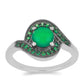 Stříbrný Prsten se Zeleným Achátem