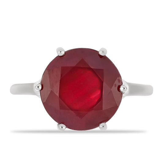 Stříbro 925/1000 - Prsten s Madagaskarským Rubínem - Karátové číslo: 8.22. přibližná hmotnost: 3.31 gramů