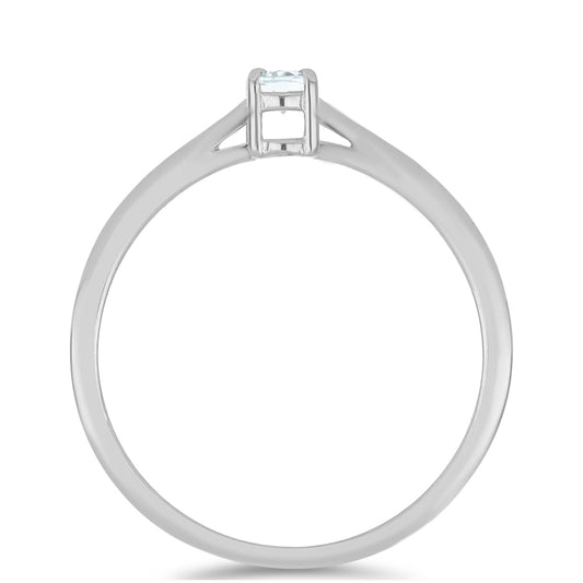 Stříbrný Prsten s Akvamarínem
