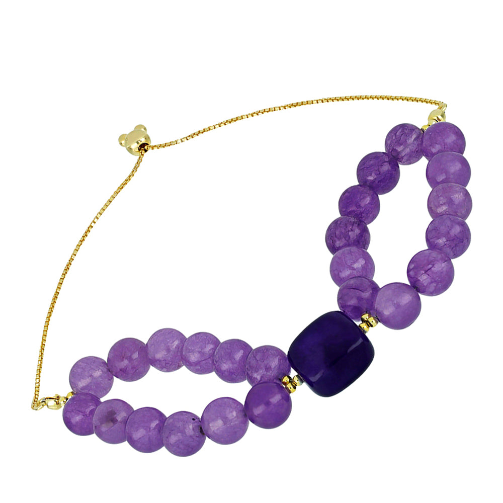 Pozlacené Stříbro 925/1000 - Náramek s Purpurovým Achátem - Karátové číslo: 104.55. přibližná hmotnost: 23.01 gramů 1 