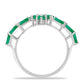 Stříbro 925/1000 - Prsten s Brazilským Smaragdem - Karátové číslo: 2.18. přibližná hmotnost: 3.55 gramů