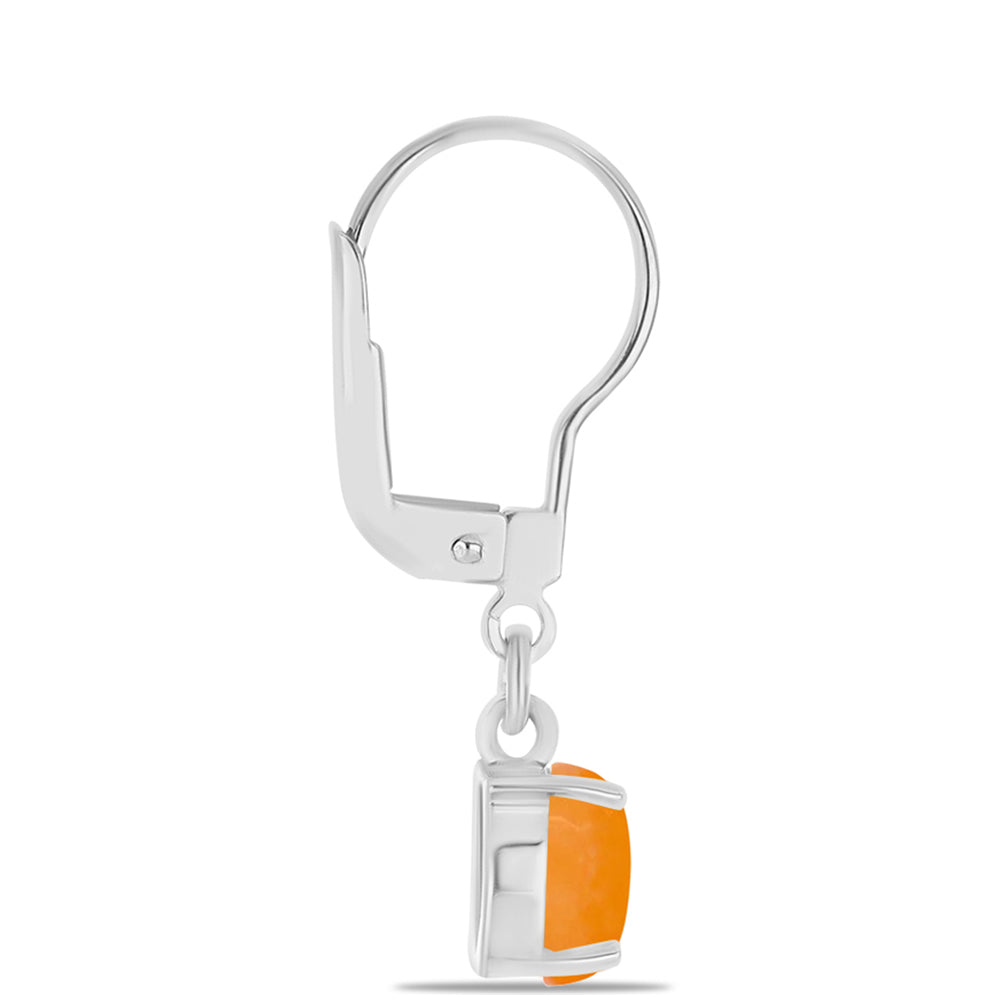 Stříbrné Náušnice se Žlutým Jadeitem 2 