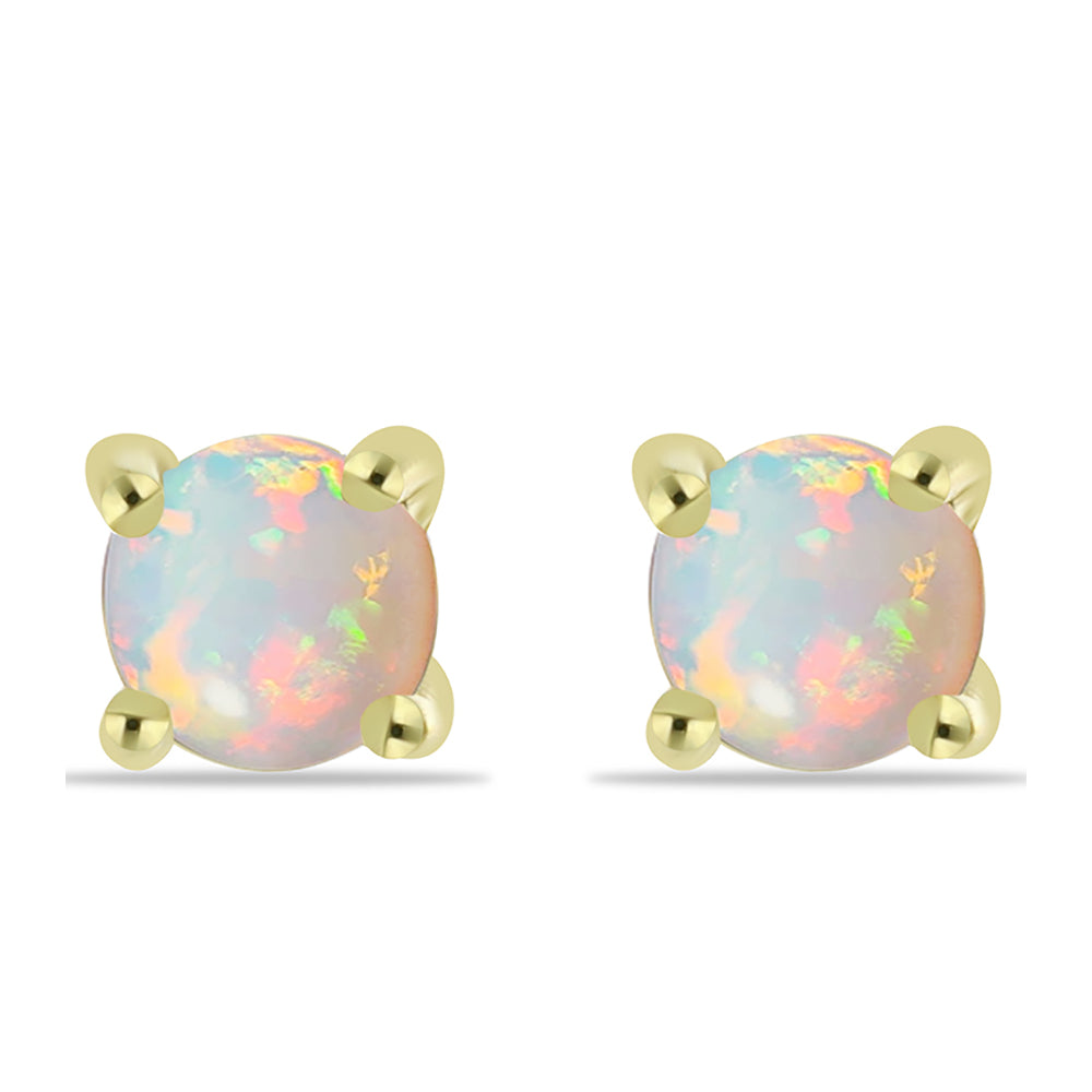 Pozlacené Stříbro 925/1000 - Náušnice s Welo opálem - Karátové číslo: 0.36. přibližná hmotnost: 1.06 gramů 1 