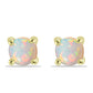 Pozlacené Stříbro 925/1000 - Náušnice s Welo opálem - Karátové číslo: 0.36. přibližná hmotnost: 1.06 gramů