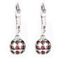 Stříbrné Náušnice s Madagaskarským Rubínem