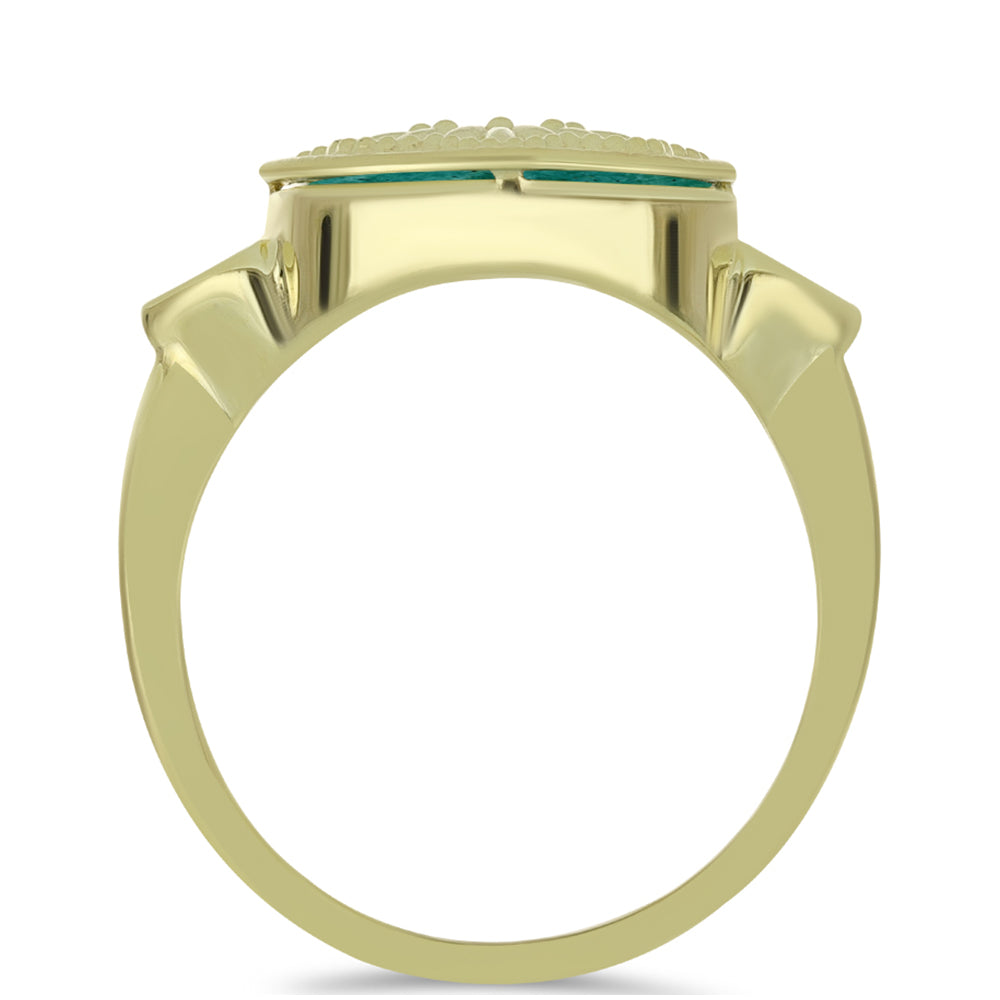 Pozlacený Stříbrný Prsten s Amazonitem 2 