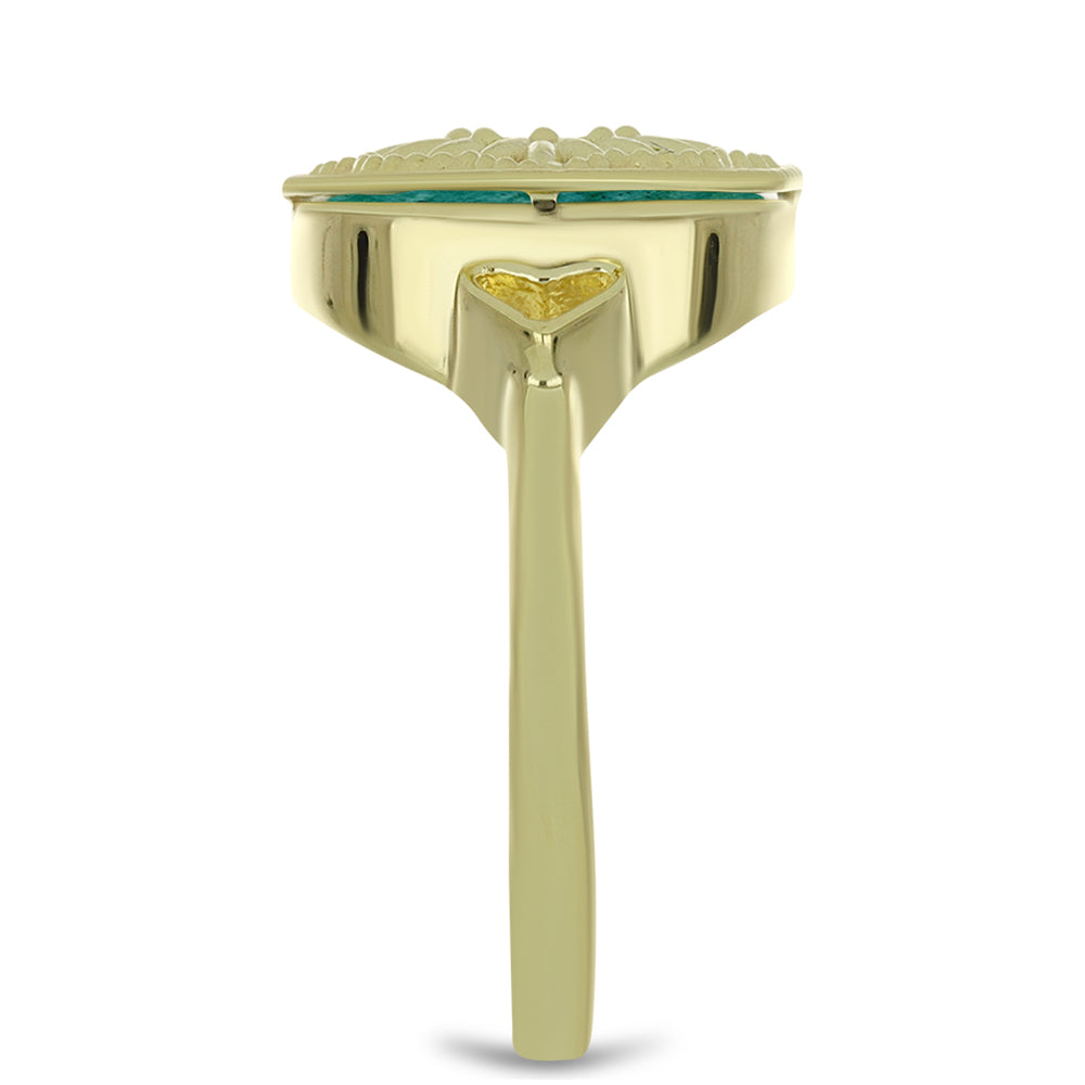 Pozlacený Stříbrný Prsten s Amazonitem 4 